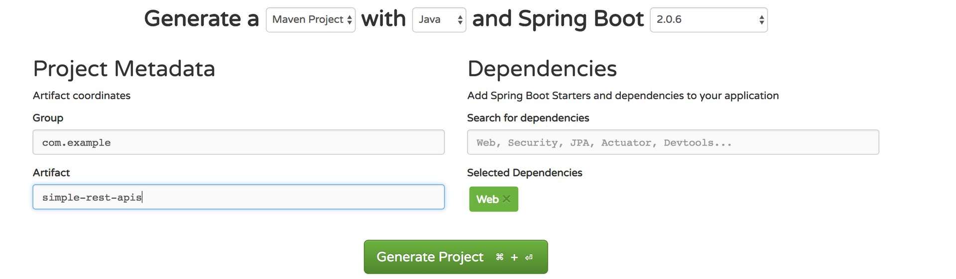 creating rest service with spring boot